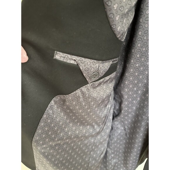 Chaps Men's Suit Jacket Black Lined 2 Button Size 38R Made in Vietnam - Picture 8 of 9